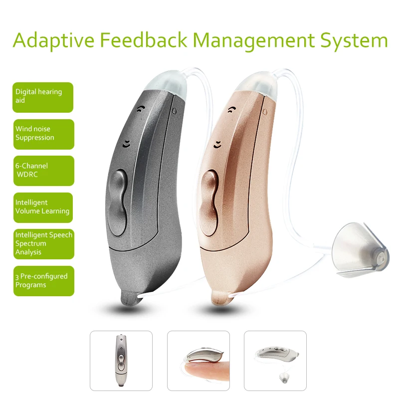 

Digital Hearing Aids Audifonos 6-Channels Sound Amplifiers Wireless for Elderly Mild to Moderate Loss Drop shipping