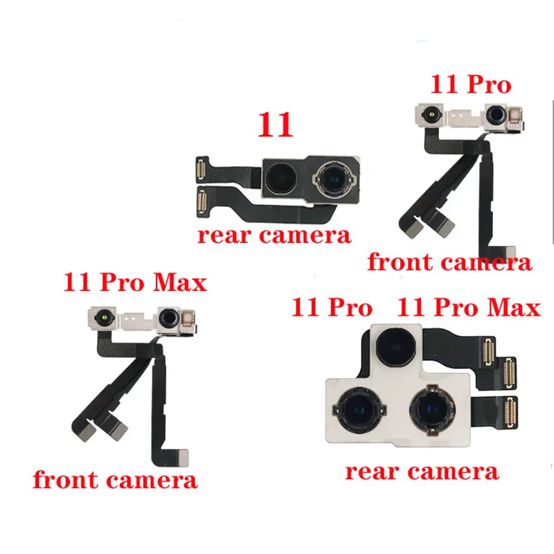 For Apple iPhone 11 11 Pro 11 Pro Max Back Rear Big Camera+Front small Camera Module Flex Cable Replacement Part