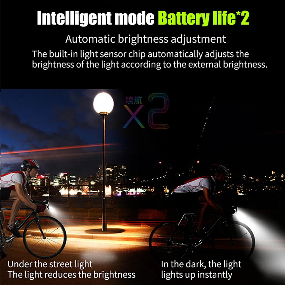 4000 мА/ч индукционный велосипед передний светильник набор USB Перезаряжаемые умный