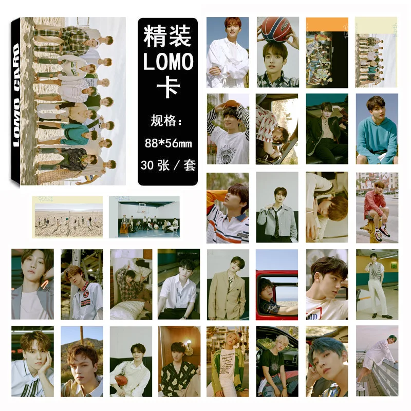 30 шт./компл. Kpop SEVENTEEN Lomo открытки HD Печать высокое качество фотоальбом постеры K-pop
