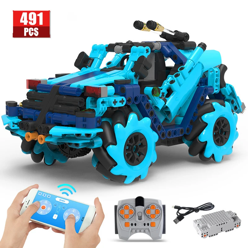 

City Offroad Electric APP Programming Remote Control Military Car Building Blocks RC Vehicle Bricks Toys For Boys New Year Gifts