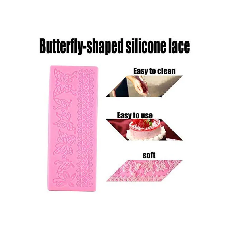 Кружевной коврик в форме сердца и бабочки инструмент для декорирования