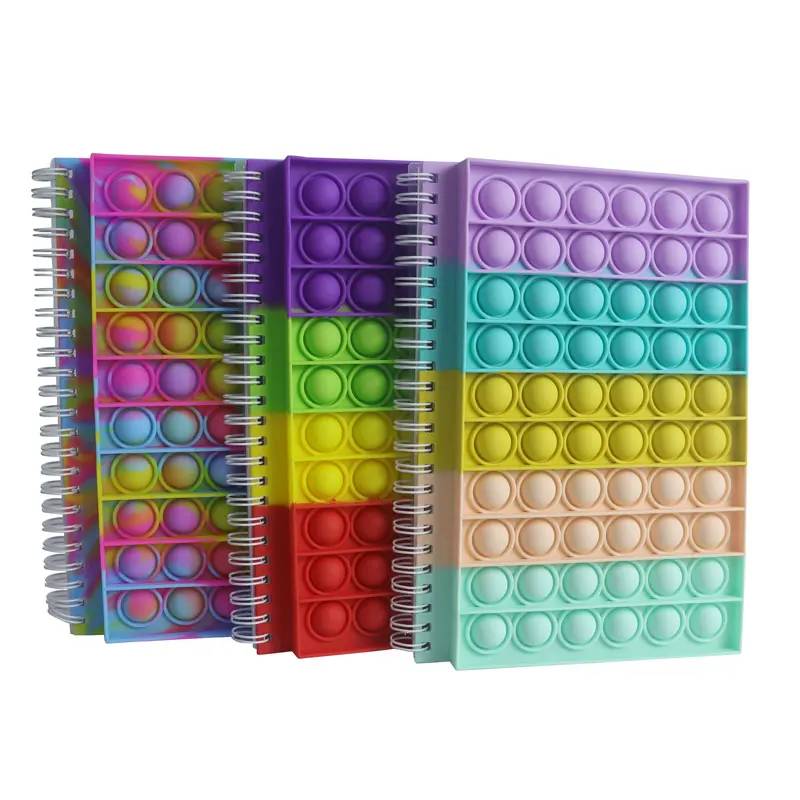 

Push Bubble Fidget Toys Anti Stress School Writing Book Relief Soft Popit Juguetes for Kids Decompression Notebook Toys