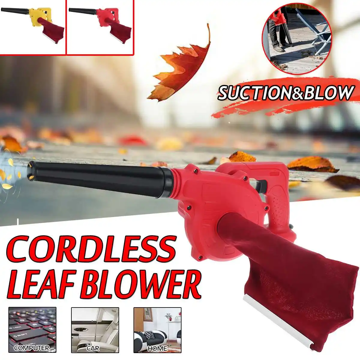 

Cordless Electric Air Blower Handheld Leaf Blower & Suction Computer Dust Collector Cleaner Tool For Makita 18V Li-ion Battery