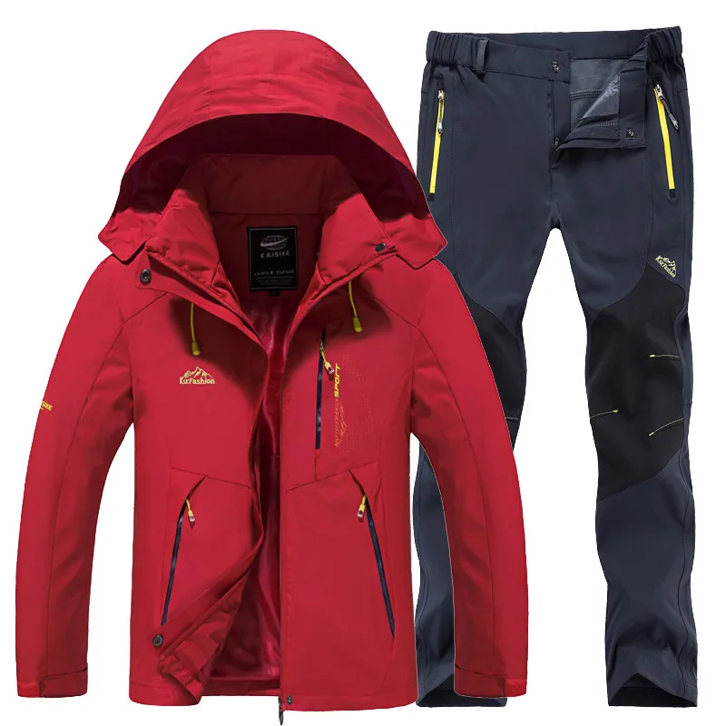 Лыжный костюм теплый женский водонепроницаемый с защитой от ветра для катания на