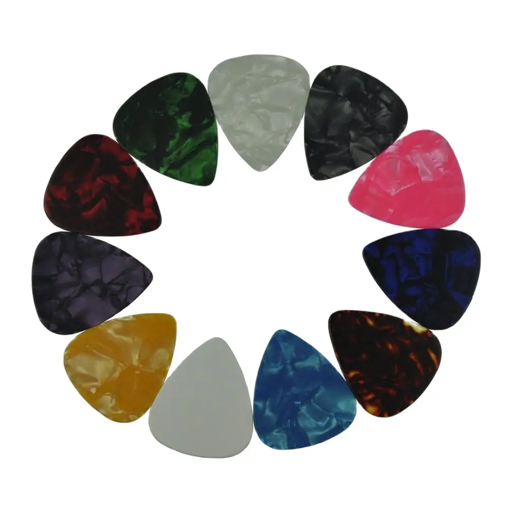 

Lots of 100 pcs new thin 0.46mm Blank guitar picks Assorted Colors Celluloid No Print