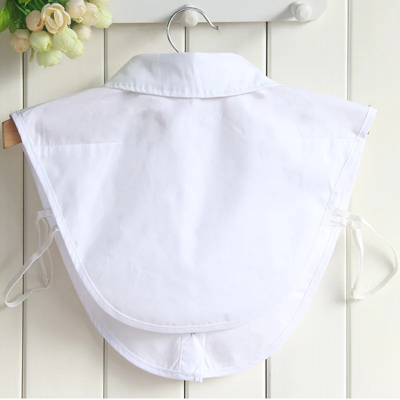 Женская белая рубашка со съемным воротником декоративный ложный воротник