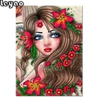 Алмазная живопись, красные цветы, девушка, вышивка крестиком, алмазная вышивка, Цветочная фея, мозаика, рукоделие, домашний декор, Подарочные Стразы