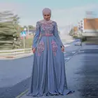 Марокканский кафтан вечернее платье с длинным рукавом Кружевное мусульманское вечернее платье исламское саудовские арабские Длинные платья для особых случаев Дубай