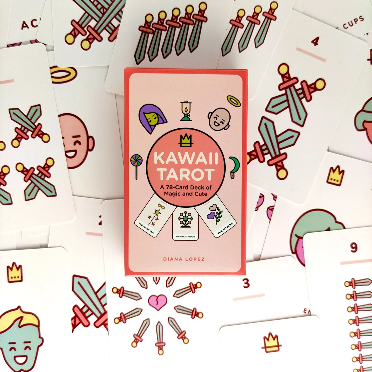 Kawaii Tarot Cards Mystical Guidance Divination Entertainment Partys Board Game Supports Wholesale 78 Sheets/Box | Спорт и