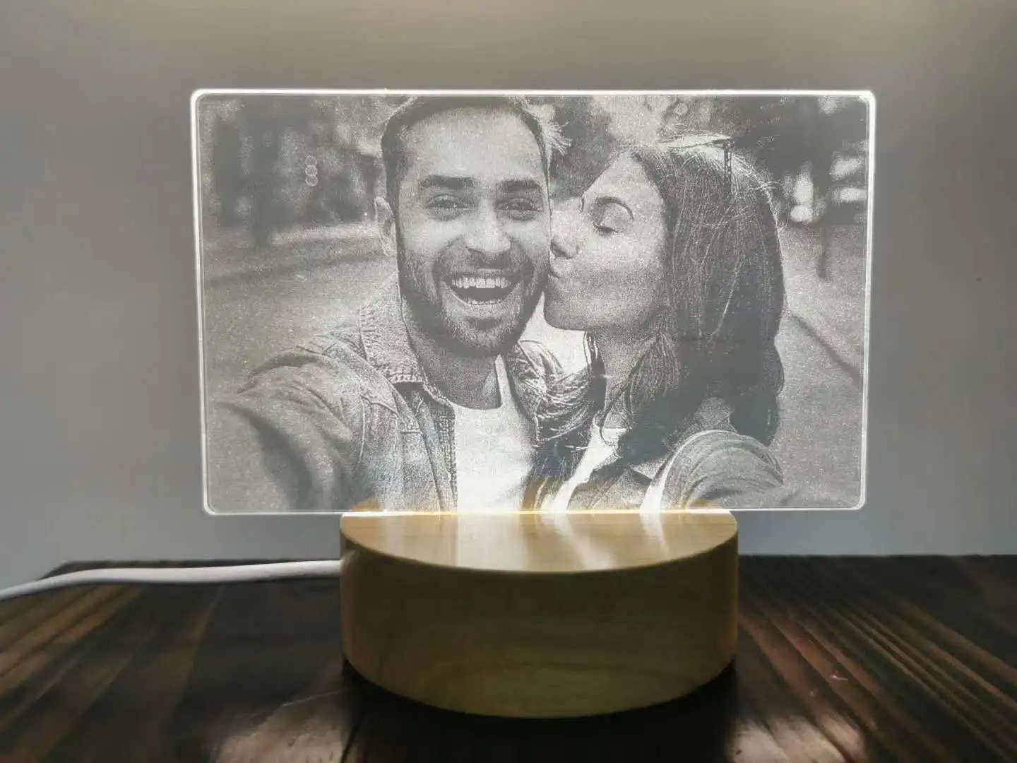 3D ночник сделай сам USB ABS черная/белая ночная лампа для подарков сувенисветильник