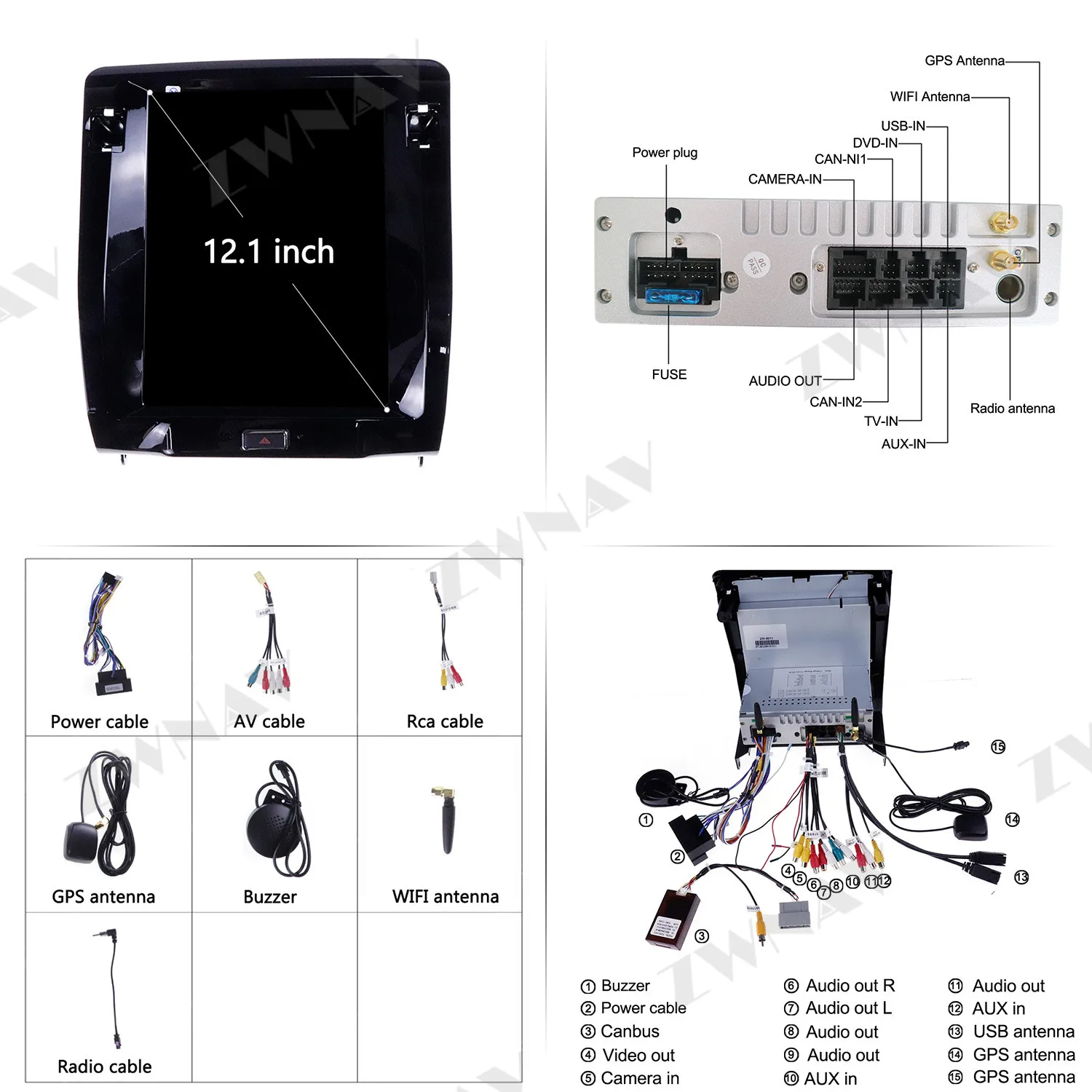 

12.1 Inch Android 9.0 Car Multimedia DVD Player For Maserati Quattroporte 2013-2016 Car GPS Audio Radio Stereo Head Unit