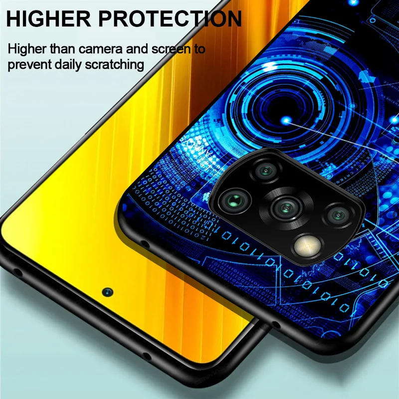 

Cool High Tech Style For Xiaomi Poco C3 M3 M2 X3 NFC X2 F2 Pro F1 Mi Play Mix 3 A2 Lite A1 6 5 Phone Case