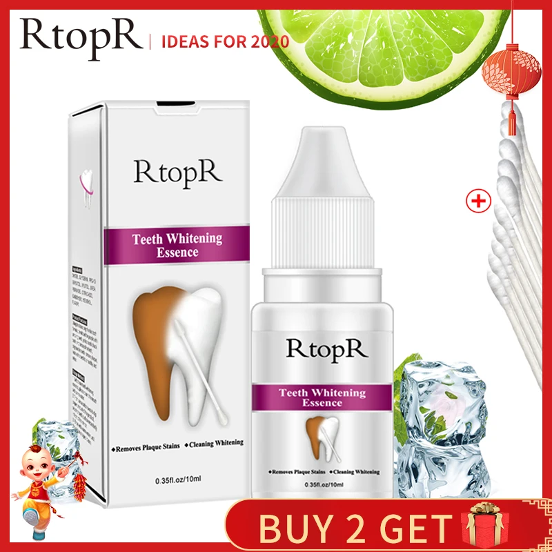 RtopR отбеливание зубов пудра с эссенцией гигиены полости рта Очищающая сыворотка