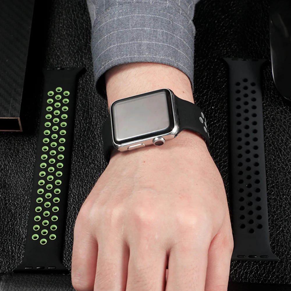 solo loop for apple watch band 40mm 44mm 38mm 42mm breathable elastic belt silicone bracelet band iwatch series se 3 4 5 6 strap free global shipping
