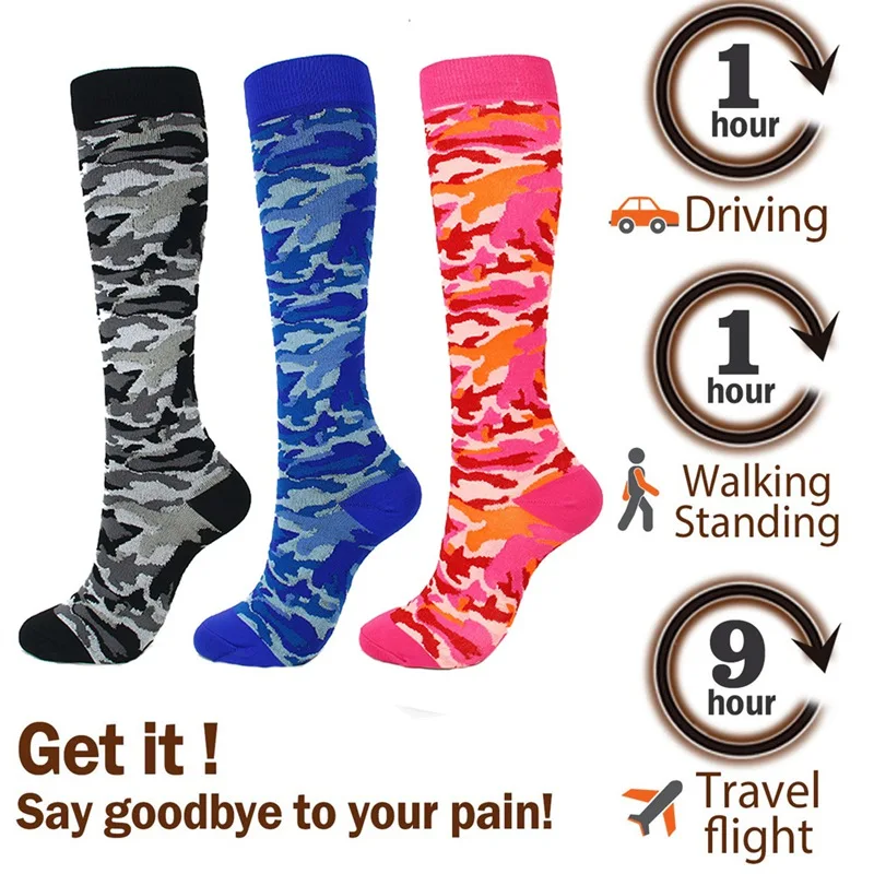 Новинка мужские и женские носки для бега Спортивные Компрессионные