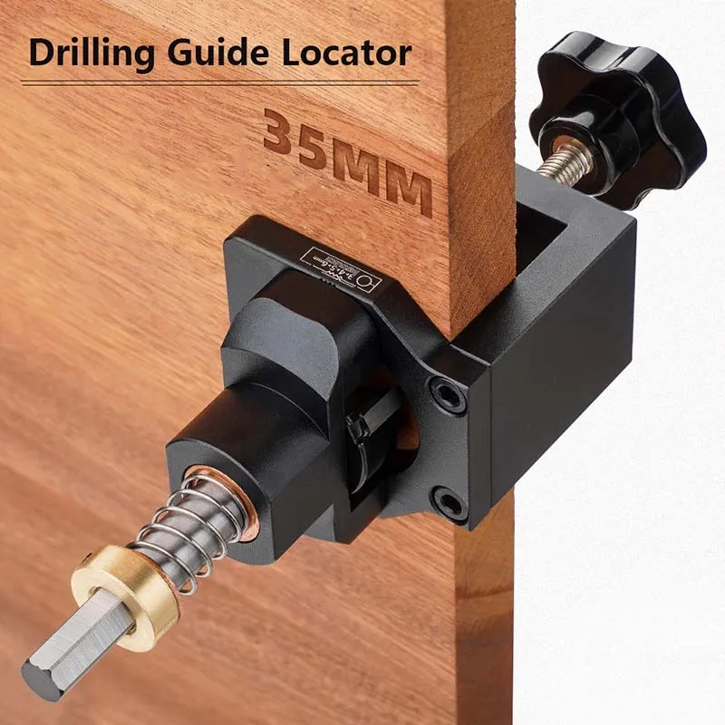 

Алюминий сплав 35 мм шарнир Jig с зажимом сверло руководство Дырокол Набор для локатора деревообрабатывающий Установка отверстие локатор