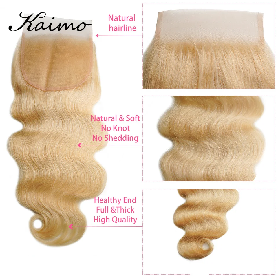 

5x5 Lace Closure Brazilian 613 Blonde Body Wave Human Hair Closure Swiss Lace Can Be Dyed Permed Restyled Remy Hair for Women