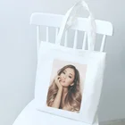 Красивые холщовые сумки Ariana Grande на ремне с фото, повседневная сумка-мессенджер в стиле Харадзюку, забавная Сумочка, женская сумка в стиле ольччан, кошелек