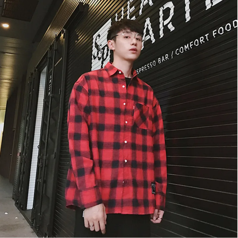 EWQ 2019 Весна новое поступление мужская рубашка с длинными рукавами Повседневная