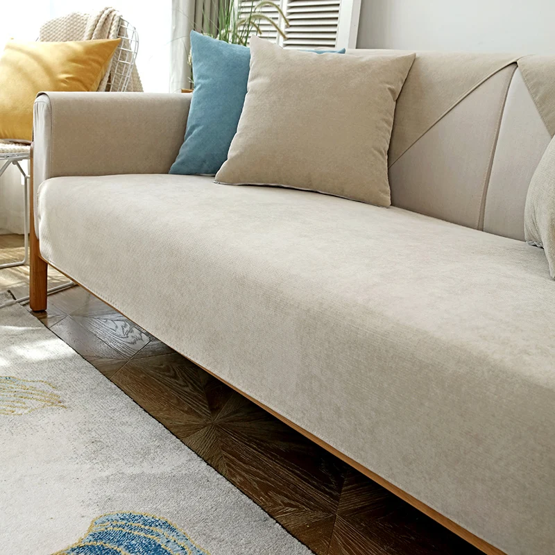 Однотонный водонепроницаемый чехол для дивана с защитой от царапин кошек и мочи