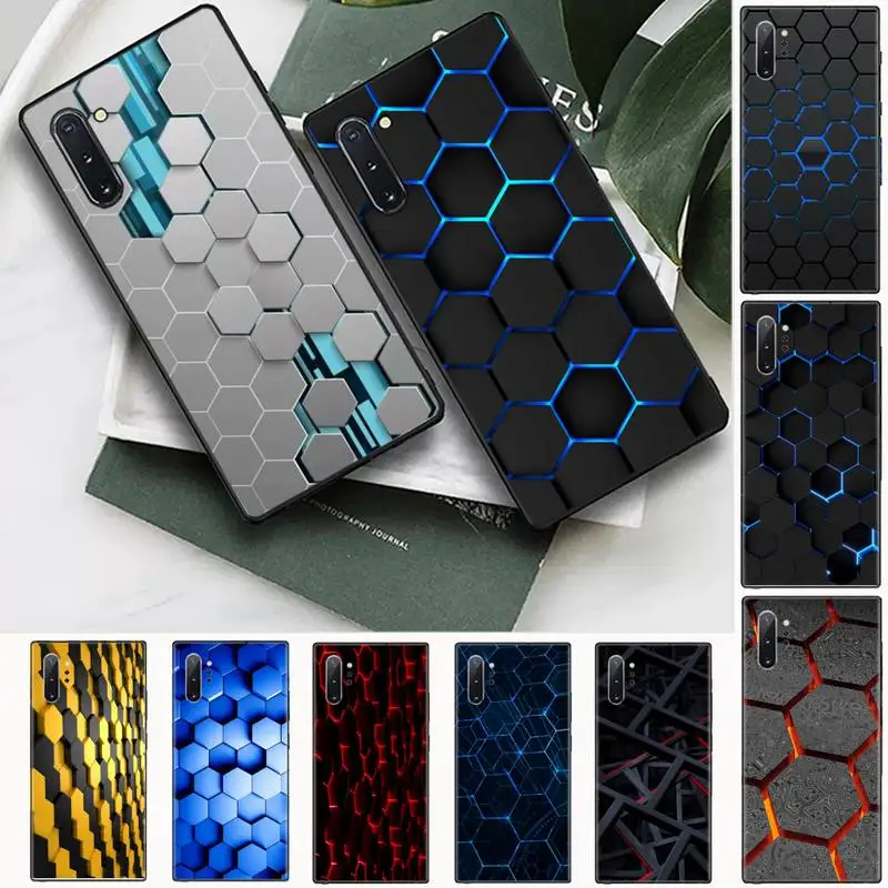 

Hexagonal lattice cool IT Phone Case For Samsung Galaxy S8 S9 S10 Plus S10E Note 3 4 5 6 7 8 9 10 Pro Lite Cover Funda Shell