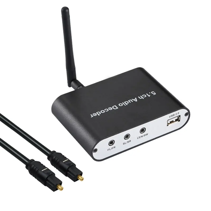 DA615 5.1CH Audio Decoder Bluetooth 5.0 Reciever DAC Wireless Adapter Optical Coaxial AUX USB disk play DTS AC3 FLAC | Электроника
