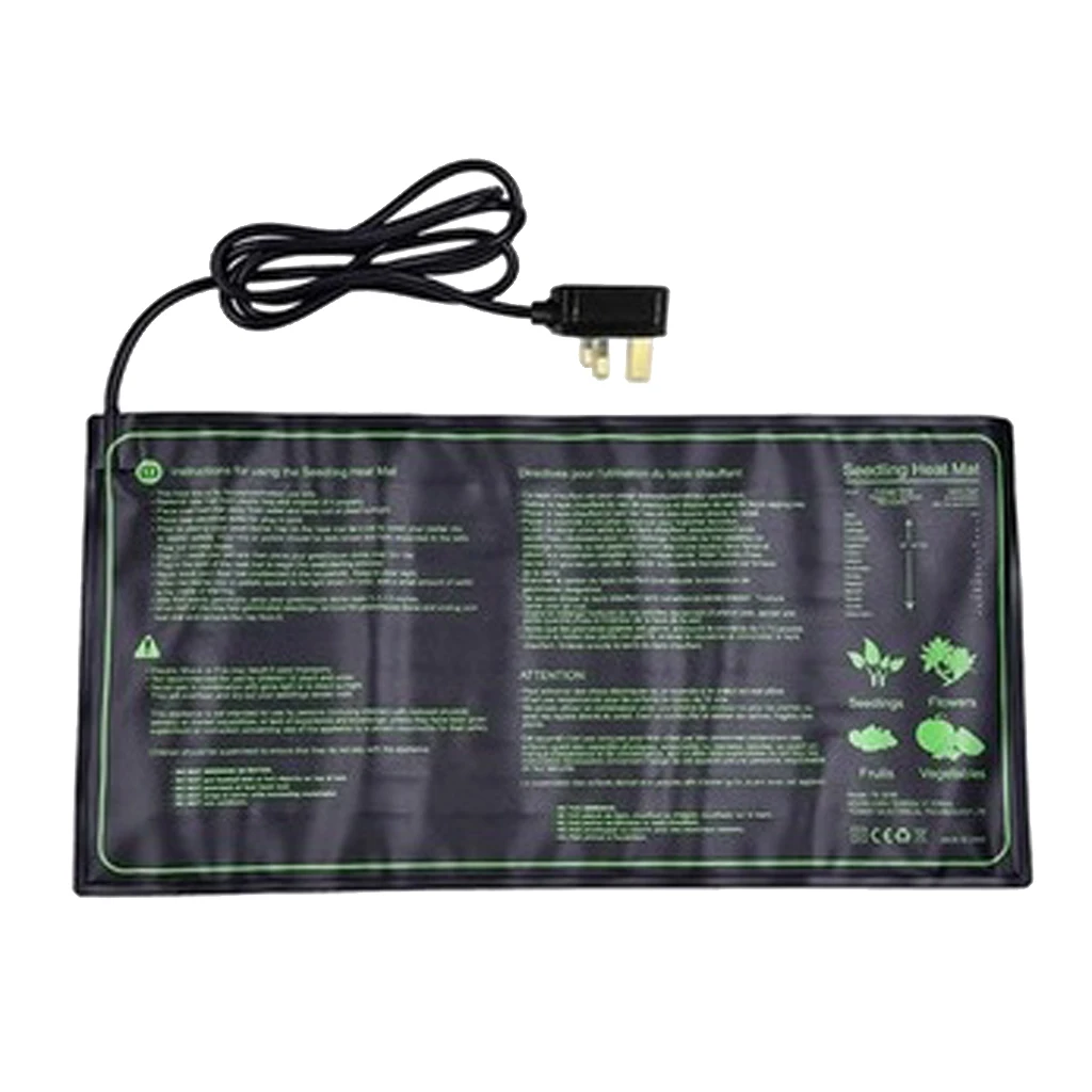

Seedling Heat Mat Hydroponic Seed Reptile Plant Heating Pad 10inchX20inch