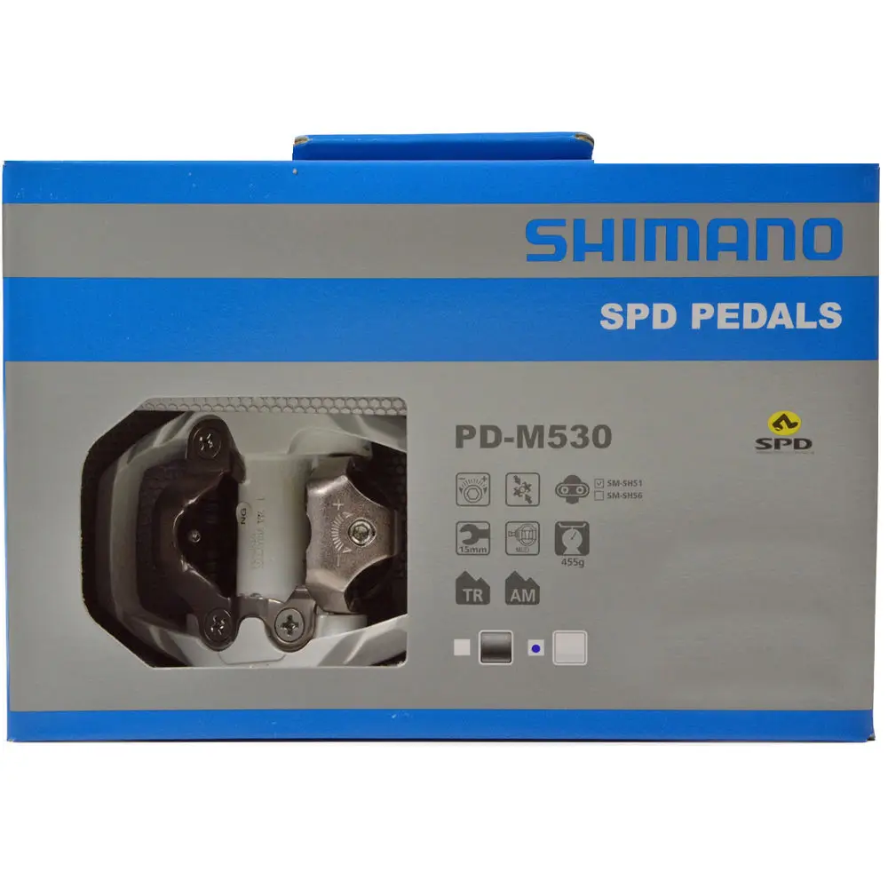 Shimano, педали, PD-M530, черный, MTB, горный, XC, без клипса, для велосипеда, SPD, для велоспорта, педаль, inc., бутсы, M530, педаль для велосипеда - Цвет: white