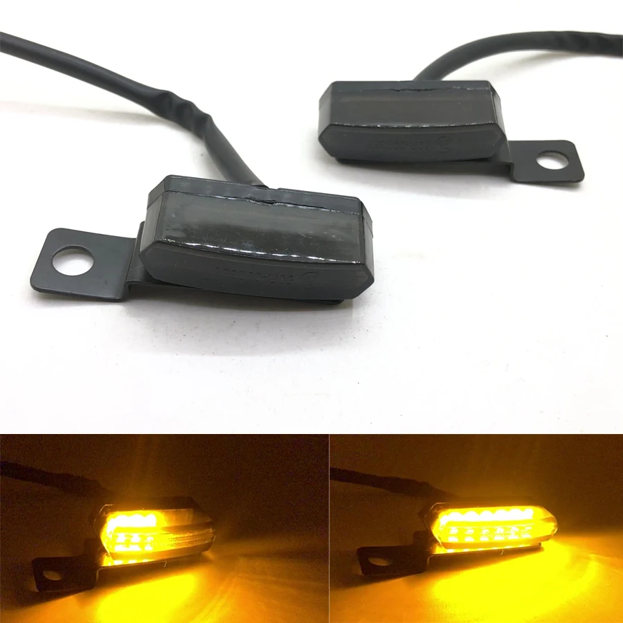 

2pcs Mini Motorcycle LED Turn Signal Lamp Sequential Flowing Indicator Light intermitentes moto for Honda for Yamaha for Suzuki