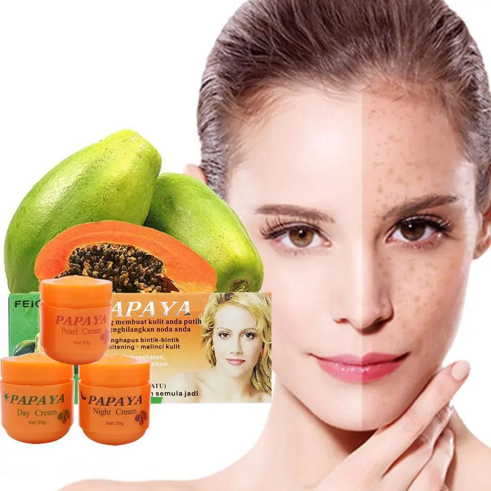

Facial Whitening Skin Care Cream Anti-freckles Day Cream Night Cream Papaya Brighten Skin Tone And Lighten Melanin