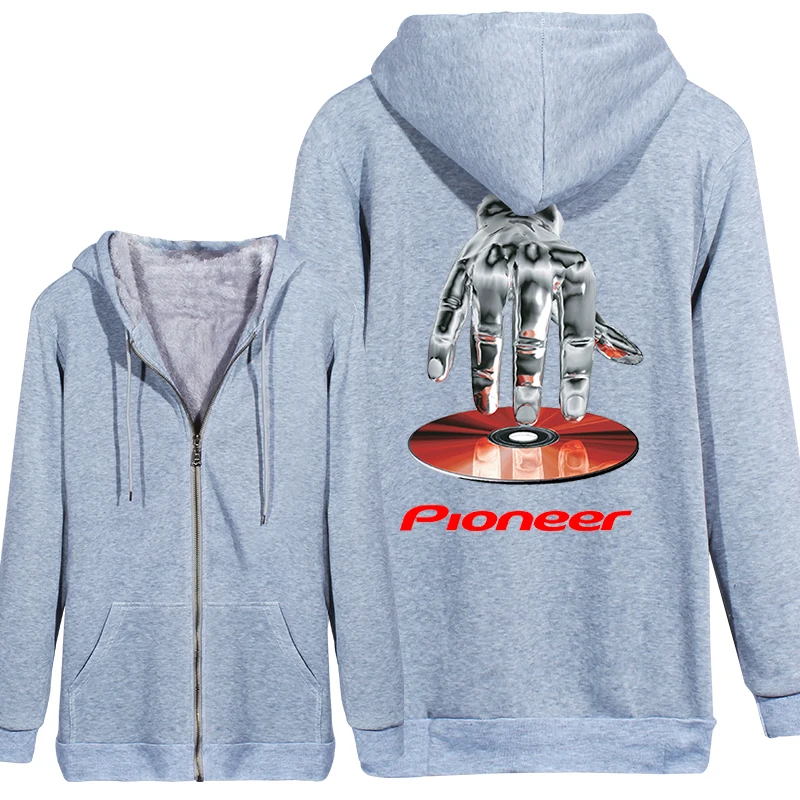 Толстовки с капюшоном music pro dj pioneer; осенне-зимнее флисовое пальто