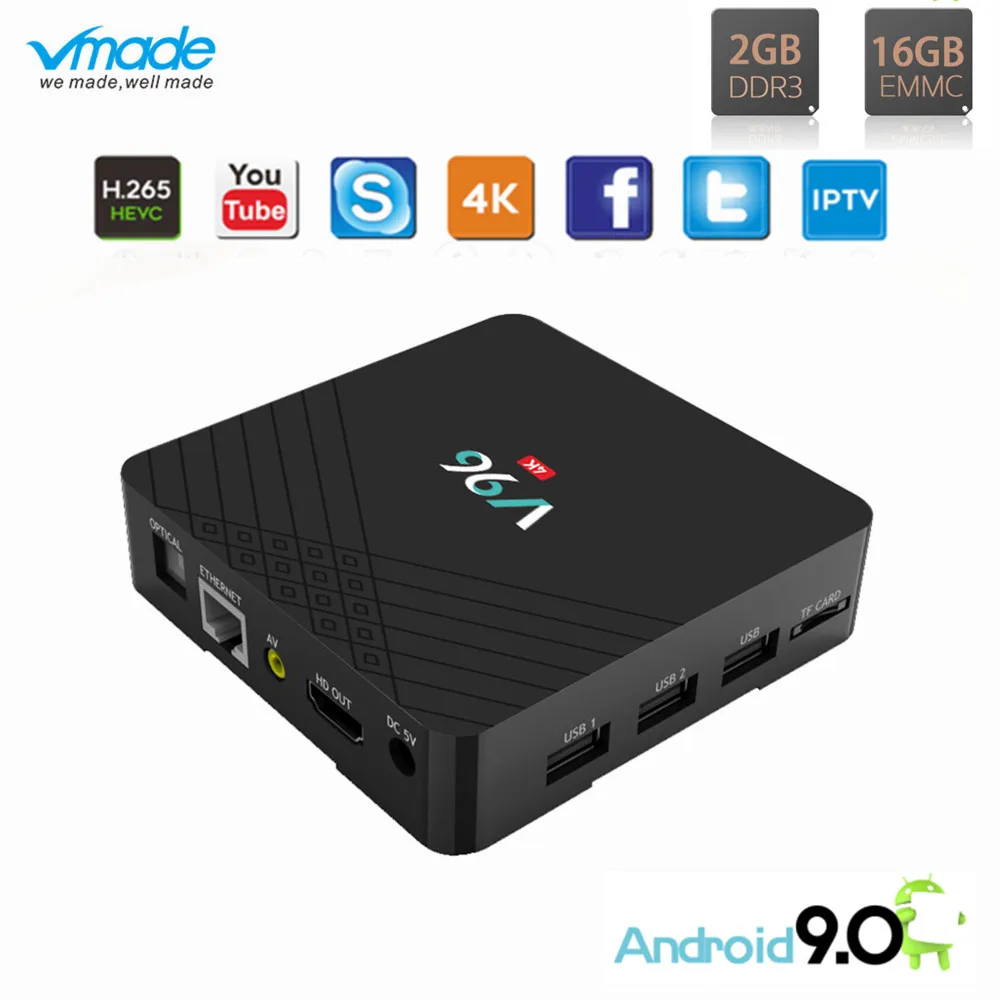 Vmade Original Android 9.0 OS V96 Allwinner H6 TV Box Support Netflix WIFI YouTube H.265 4K Smart Mini IPTV Media Player | Электроника