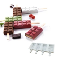 lattice shape silicone ice cream mold diy popsicle molds chocolate sorbet lollipop ice cube tray