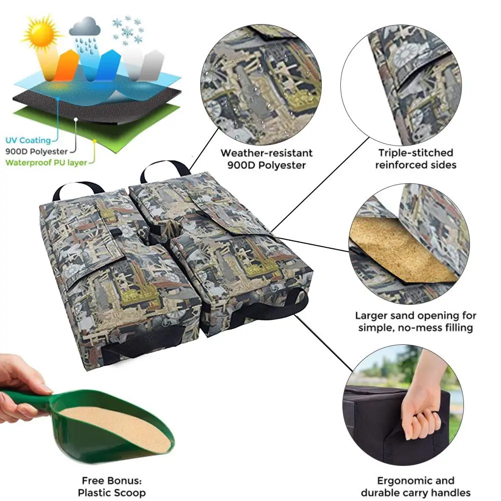 Садовый пляжный квадратный зонт базовый мешок с навесом песочный Эргономичная