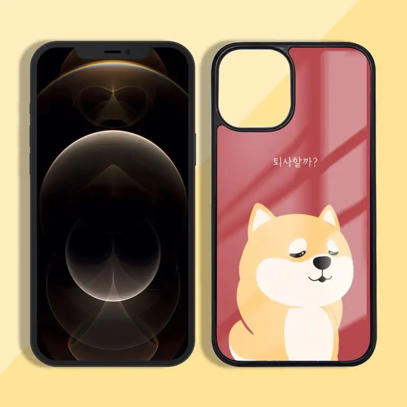

Japanese cartoon corgi Phone Case Silicone TPU+PC For iPhone 11 12 mini Pro MAX 5 6 7 8 Plus Samsung Note20 10 Plus S7 8