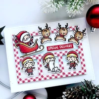 2021 clear stamp cut die winter christmas doll snow scenery set deer stant diy scrapbook paper card stencil silicone soft seal