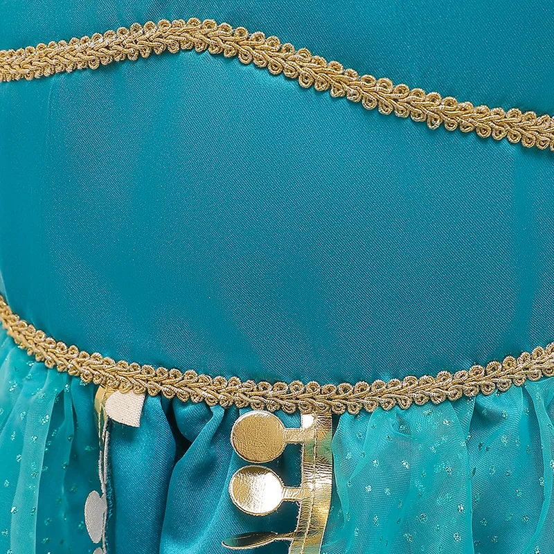 

Girls Dress Aladdin's Goddess Cosplay Jasmine Princess Dress Kids Carnival Party Dresses For Girls Halloween Children Clothing