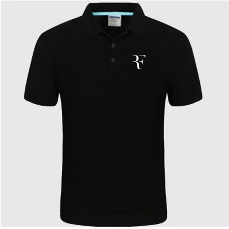 

2021 New Polo Shirt RF roger federer logo Cotton Polo shirt Short Sleeve High Quantity polo shirts 6 orders L