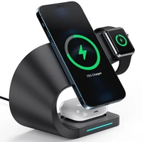 15 w qi 3 in 1 magnetic wireless charger stand for iphone 13 12 pro max mini fast charging dock station for iwatch 7 airpods pro