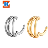 316l stainless steel daith earrings piercing hinged seamless segment septum nose ring clicker helix lip body piercing jewelry