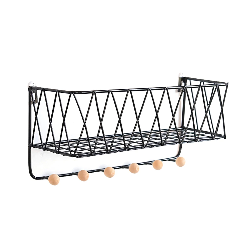 1 шт. металлический деревянный настенный стеллаж для хранения подвешиваемая