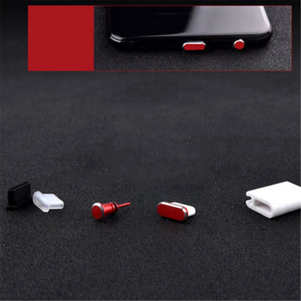 Разъем для наушников Type C с разъемом зарядки USB набор Android 1 комплект пылезащитный iPhone X 8 7 6S Plus Android|Аксессуары