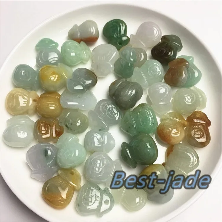 Money pocket Natural Grade A jade Type ICY Jade Burma jadeite Lucky pendant Bead Girl Jewelry Yellow Baby KID Emerald earrings | Украшения