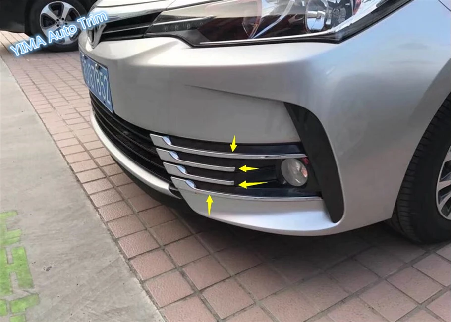 Lapetus Car Styling Front Head Fog Lights Foglight Lamp Grille Grill Cover Trim A Set Fit For Toyota Corolla 2017 2018 ABS | Автомобили и