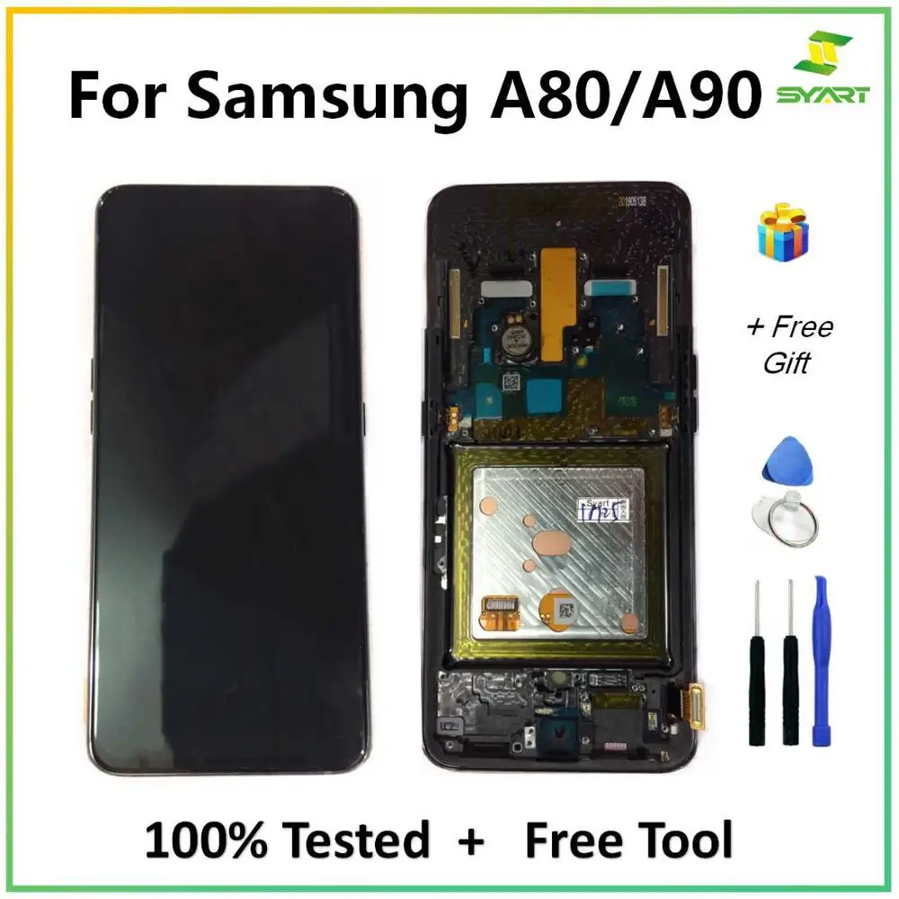 

AMOLED для Samsung Galaxy A80 / A90 SM-A805F/DS A905F SM-A90 ЖК-дисплей сенсорный экран дигитайзер сборка ЖК