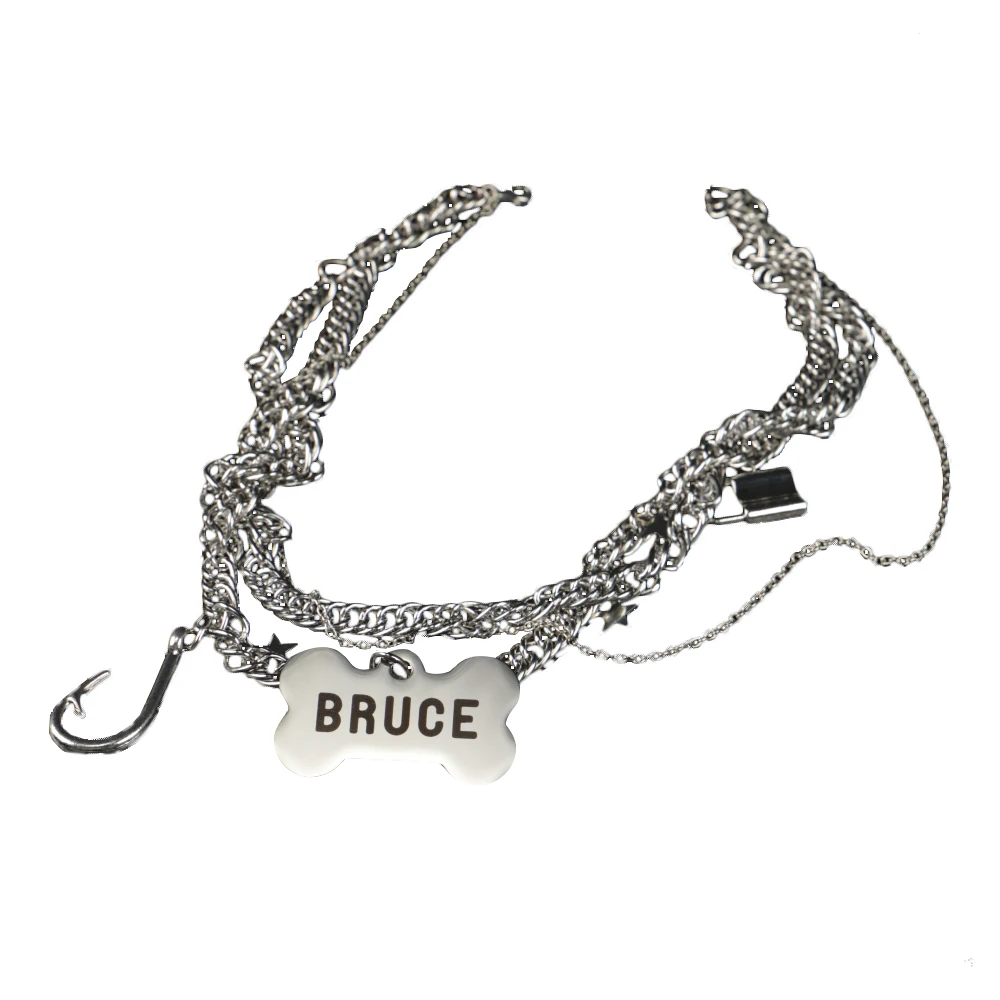 1 pcs necklace Косплей хищные птицы Харли Квинн ожерелье серьги отряд самоубийц Харли Квинн аксессуары Костюм Хэллоуин Вечерние - Окраска металла: 1 pcs necklace