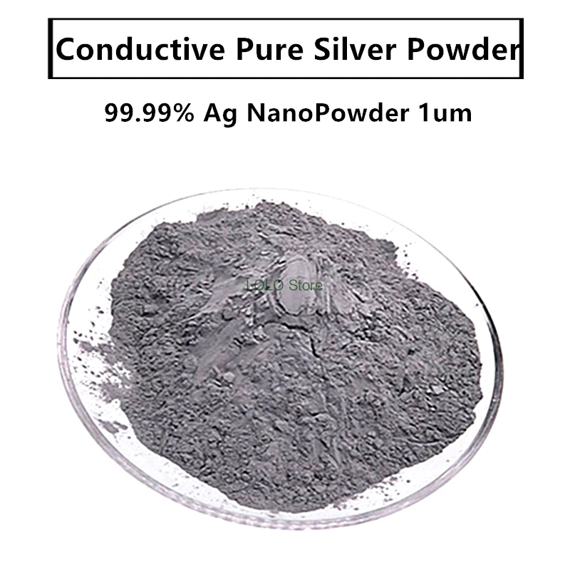 

Conductive Pure Silver Powder 99.99% Ag NanoPowder 1um