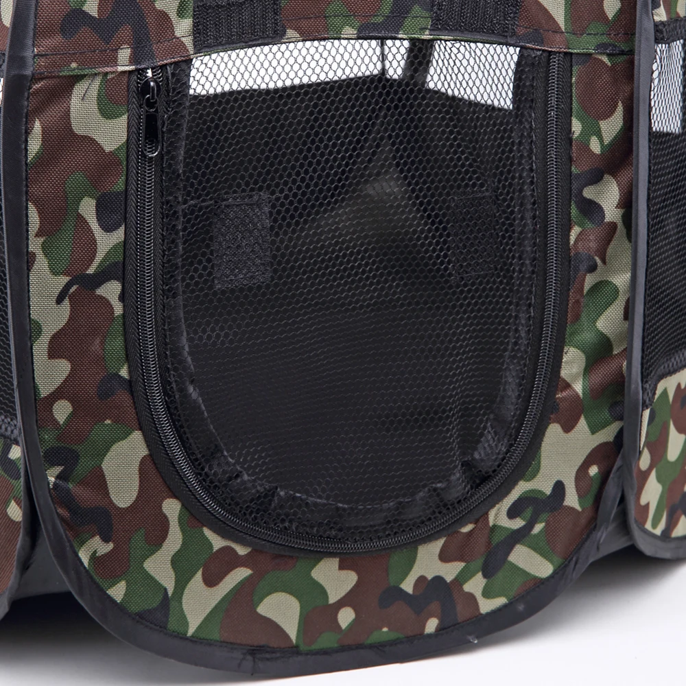 Camouflage Portable Foldable Pet Tent Playpen Cat Dogs Breathable Crate House Puppy Cage Fence Dog | Дом и сад