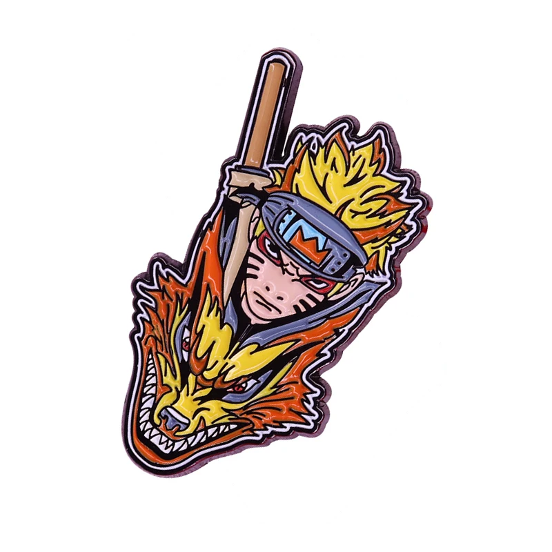 

DZ90 Anime Naruto Figures Metal Brooch Enamel Pins Badge Backpack Bag Collar Lapel Jewelry
